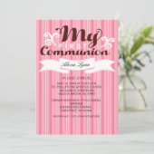 Invitation Mes premières filles de la communion invitent à no (Debout devant)