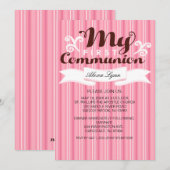 Invitation Mes premières filles de la communion invitent à no (Devant / Derrière)
