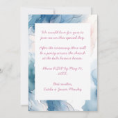 Invitation Mes premiers nuages d'aquarelle communion (Dos)