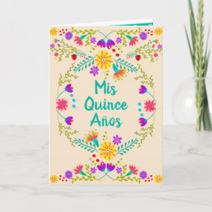 Invitation Mes Quinze Ans Floral Champagne Quinzeanera Fête