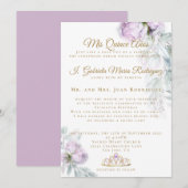 Invitation Mes Quinze Ans Moderne (Devant / Derrière)