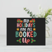 Invitation Mes Vacances Sont Toutes Réservées Fêtes De Noël (Debout devant)