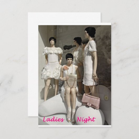 Invitation "Mesdames Night" (Devant / Derrière)