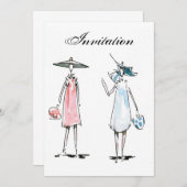 Invitation Mesdames pour déjeuner (Devant / Derrière)
