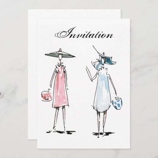 Invitation Mesdames pour déjeuner (Devant / Derrière)