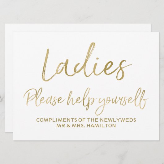 Invitation Mesdames S'il vous plaît vous aider à signer maria (Devant / Derrière)