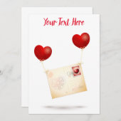 Invitation Message d'amour (Devant / Derrière)