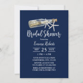 Invitation Message d'amour de la plage Bouteille Fête des mar (Devant)