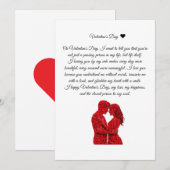 Invitation Message d'amoureux pour la Saint-Valentin (Devant / Derrière)