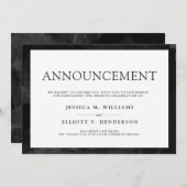 Invitation Message d'annulation du mariage Formal Plain (Devant / Derrière)
