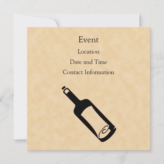 Invitation Message dans une bouteille. (Dos)