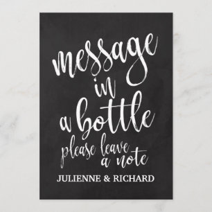 Invitation Message dans une bouteille Panneau de signalisatio