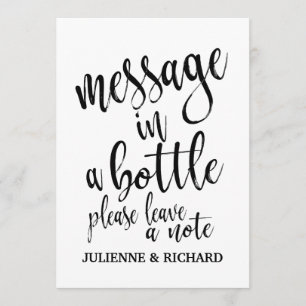 Invitation Message dans une bouteille Signal Mariage abordabl