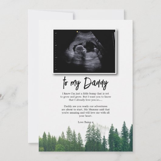Invitation Message de Bump à Daddy Fête des pères Sonogramme (Devant)