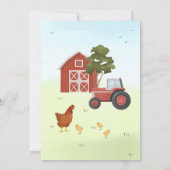 Invitation Message de capsule temporelle d'animaux de ferme p (Dos)