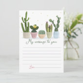 Invitation Message de capsule temporelle de cactus pour vous (Debout devant)
