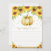 Invitation Message de la capsule de temps Citrouille pour vou (Devant)