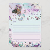 Invitation Message de la capsule de temps de la sirène pour v (Devant / Derrière)