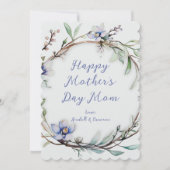 Invitation Message de la Fête des mères de fleurs (Devant)