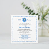 Invitation Message de la marguerite bat mitzvah Bleu (Debout devant)