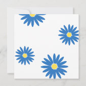 Invitation Message de la marguerite bat mitzvah Bleu (Dos)