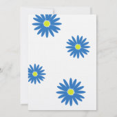 Invitation Message de la marguerite bat mitzvah Bleu (Dos)
