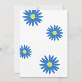 Invitation Message de la marguerite bat mitzvah Bleu (Dos)