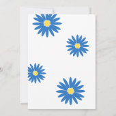 Invitation Message de la marguerite bat mitzvah Bleu (Dos)