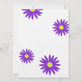 Invitation Message de la marguerite bat mitzvah violet (Dos)