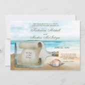 Invitation Message des coquillages dans une bouteille | Maria (Devant)