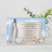 Invitation Message d'une Fête des mariées de Bottle Beach (Debout devant)