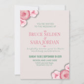 Invitation Message Mariage floral abordable (Devant)