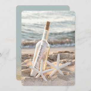 Invitation Message Starfish Dans Une Bouteille Vow Renouvelle