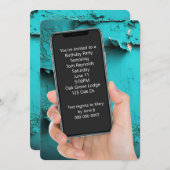 Invitation Message texte de fête d'anniversaire (Devant / Derrière)