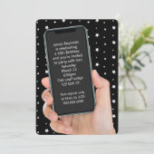 Invitation Message texte de la fête du 50e anniversaire (Debout devant)