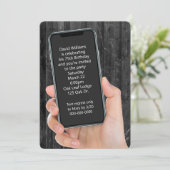 Invitation Message texte de la fête du 75e anniversaire (Debout devant)