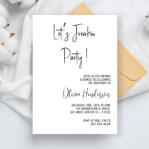 Invitation Message texte de la fête Freakin simple Anniversai