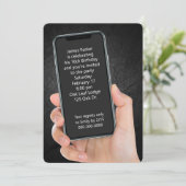 Invitation Message texte pour une fête d'anniversaire 16 ans (Debout devant)