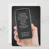 Invitation Message texte pour une fête d'anniversaire 16 ans (Devant)