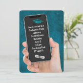 Invitation Message textuel de la Partie de graduation sur le  (Debout devant)