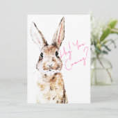 Invitation Messager Lapin (Debout devant)