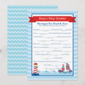 Invitation Messages pour les parents à être un Baby shower na (Devant / Derrière)