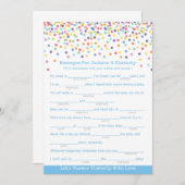 Invitation Messages pour que les parents soient baby shower (Devant / Derrière)