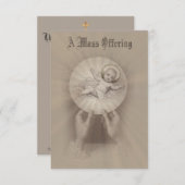 Invitation Messe catholique offrant le Mémorial avec le bébé  (Devant / Derrière)