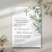 Messe de Mariage Florale Verte Douce Élégante