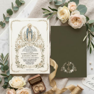 Invitation Messe de mariage traditionnelle catholique de la V