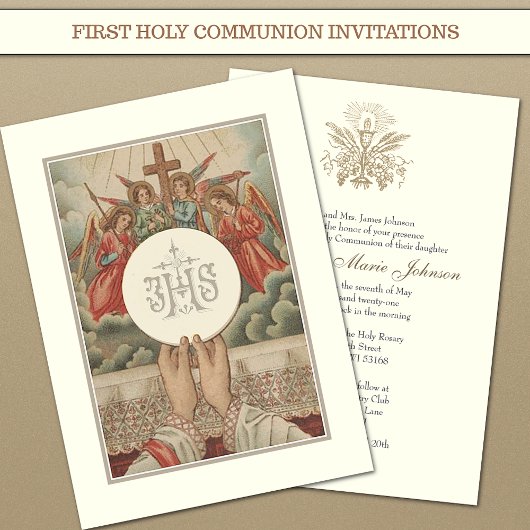 Invitation Messe sacerdotale de communion catholique