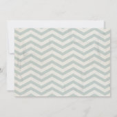 Invitation Messy Turquoise Grey et Gold Baby showe (Dos)