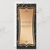 Invitation Métal Luxe | Marbre Or Noir (Dos)