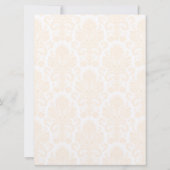 Invitation métal noir et or Mariage damassé (Dos)